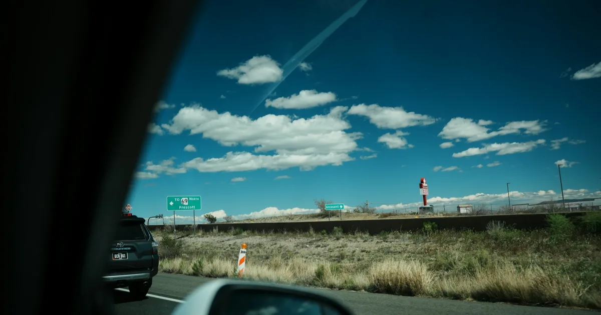 Open road desert